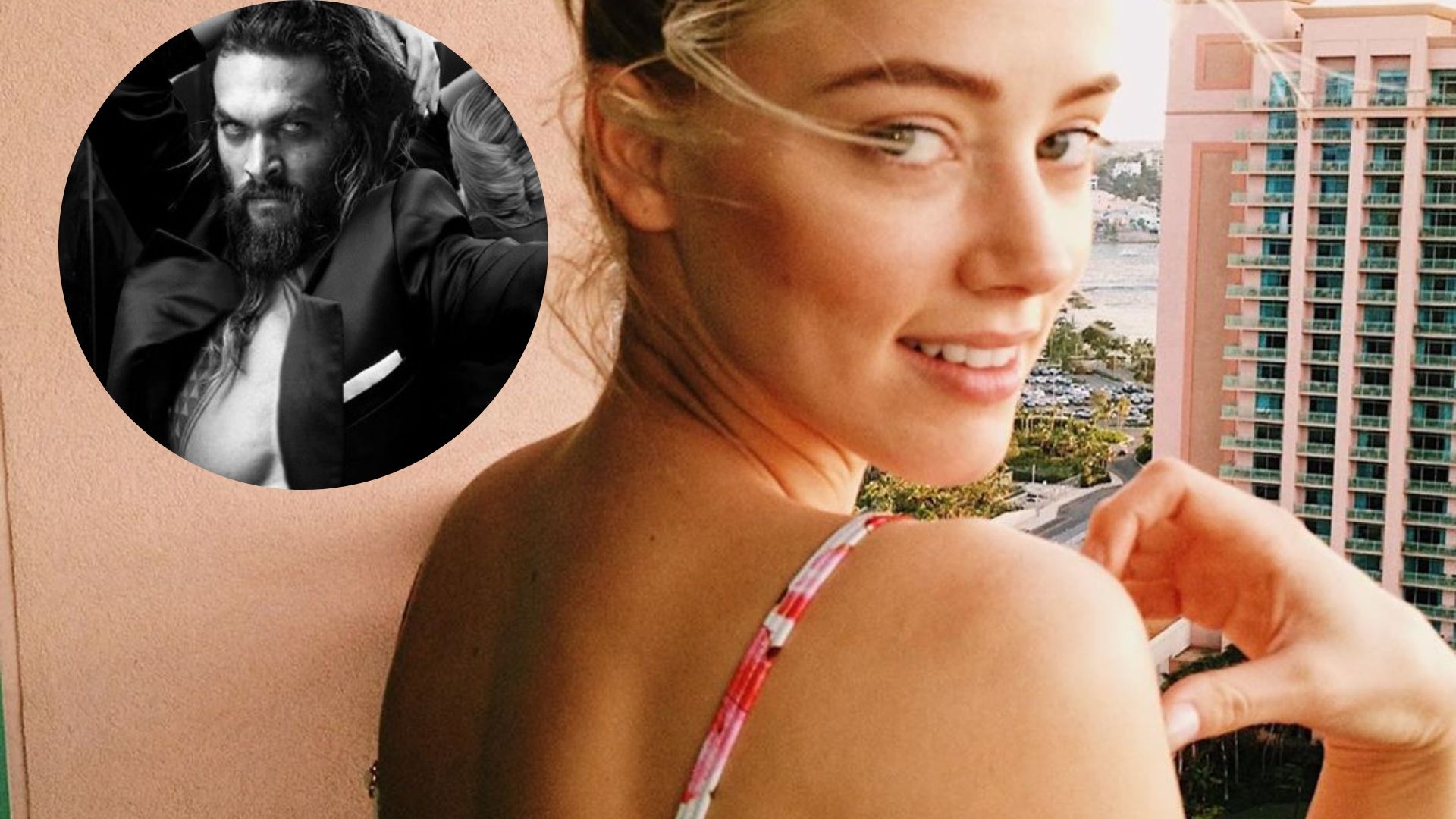 Amber Heard faz montagem com Jason Momoa após ter foto censurada no Instagram