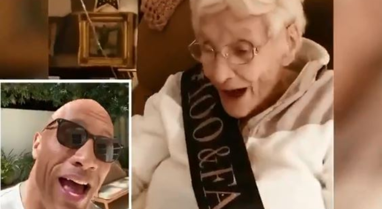 Dwayne ‘The Rock’ Johnson surpreende fã que completou 100 anos de vida