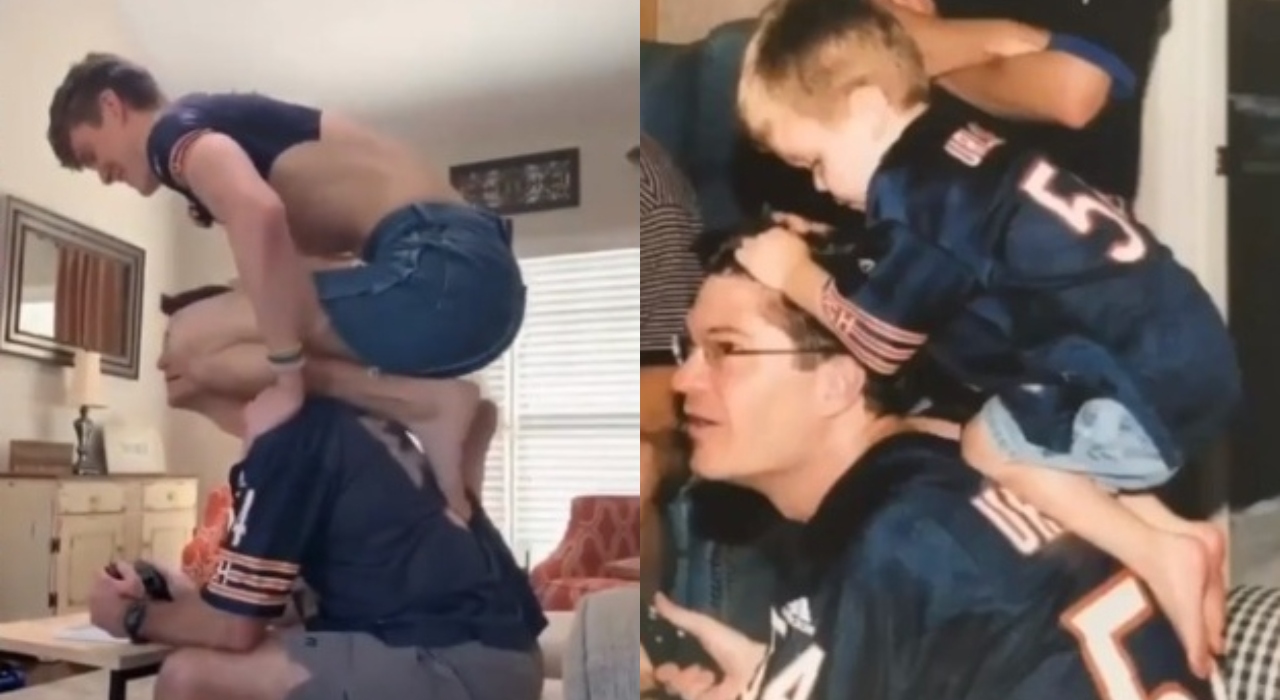 Famílias recriam fotos do passado em vídeos divertidos para o TikTok