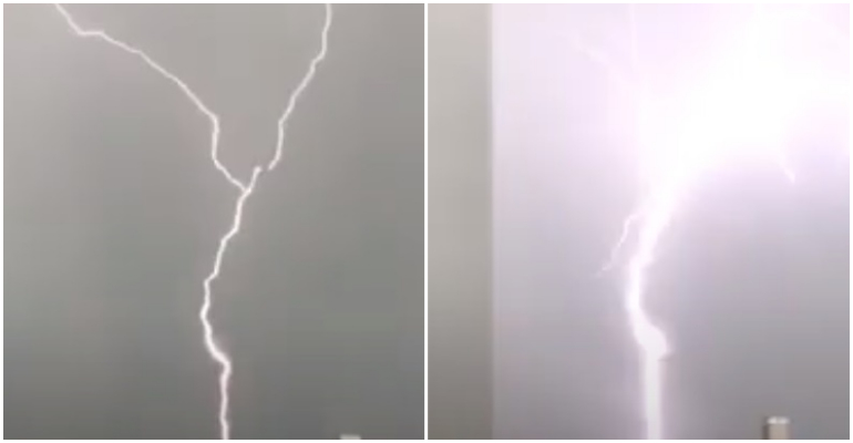 Vídeo mostra avião sendo atingido por diversos raios em pleno ar