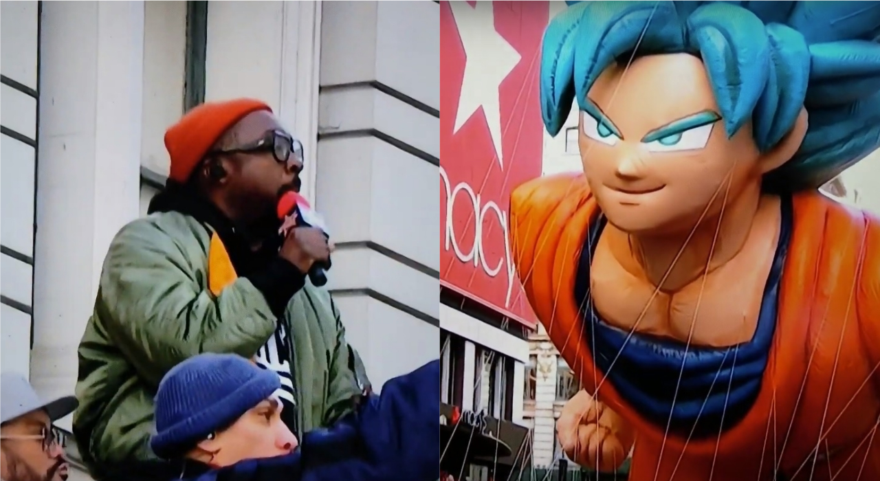 Parada de Ação de Graças em Nova York teve de grupo k-pop a Black Eyed Peas cantando Rhythm Of The Night com balão do Goku