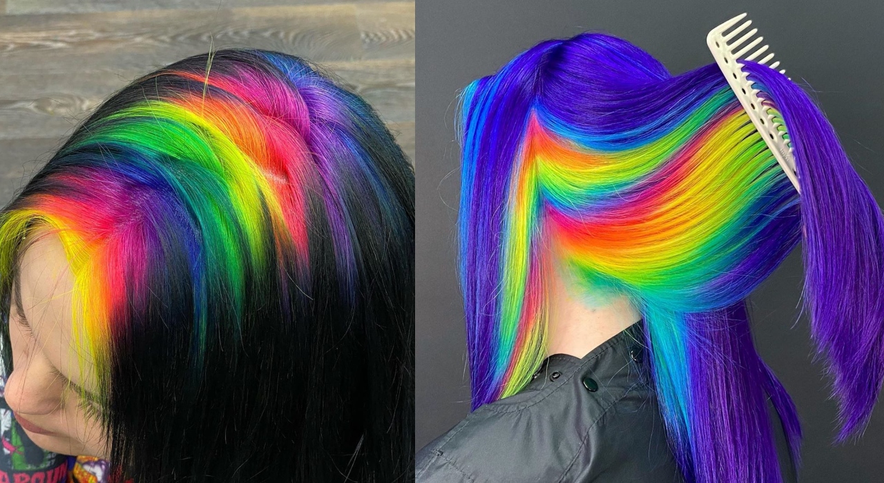 Cabelo arco-íris faz sucesso no Instagram; veja as imagens