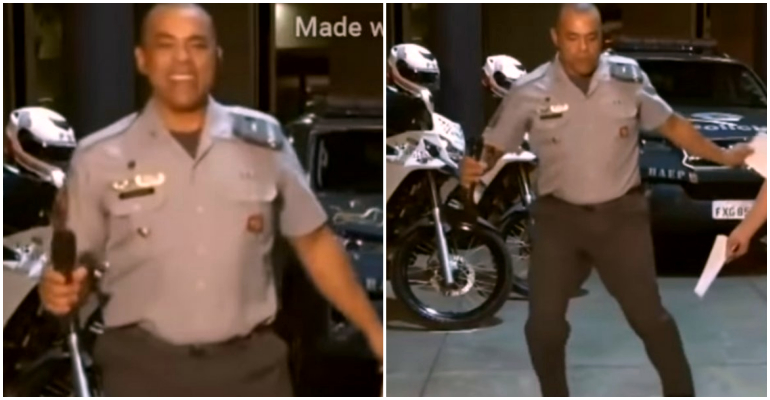 Capitão da PM viraliza após arrasar com passos de dança durante live; assista