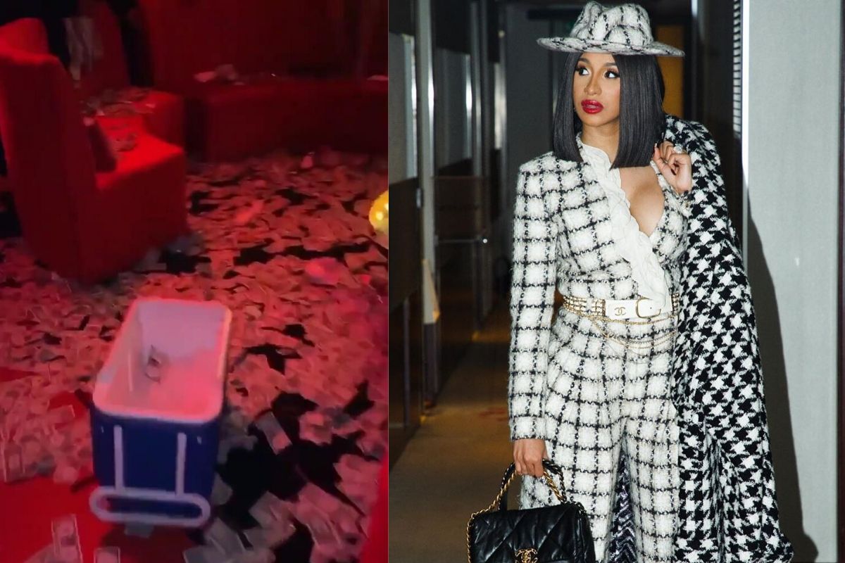 Cardi B e Offset deixam clube de strip coberto de dinheiro após noitada