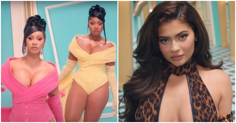 Fãs criam petição para retirar Kylie Jenner de videoclipe e Cardi B rebate críticas: “Nem tudo é sobre raça”