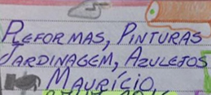 Desempregado improvisa cartão de visita à lápis por não ter dinheiro para impressão