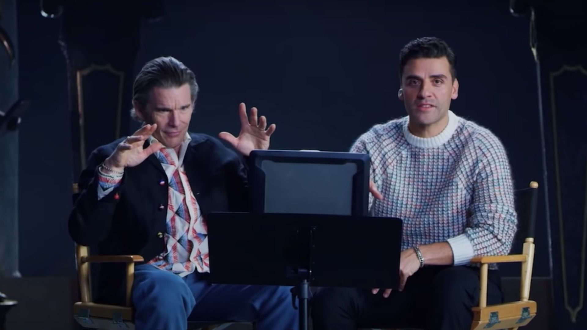 “Cavaleiro da Lua”: Ethan Hawke e Oscar Isaac reagem ao trailer da série; confira