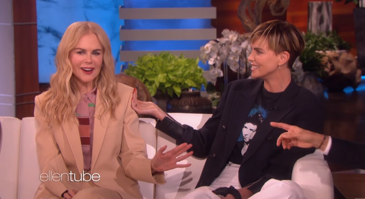 Charlize Theron decide se sairia com Lenny Kravitz na frente Nicole Kidman, ex do músico