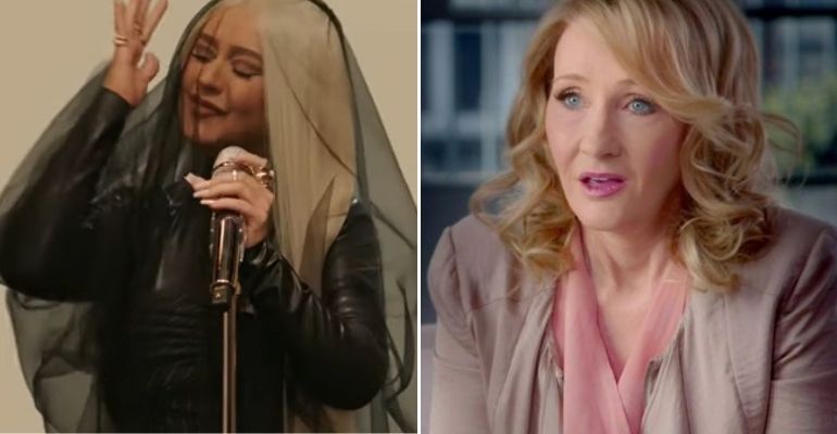 Christina Aguilera canta em homenagem à “morte” da carreira de J. K. Rowling, autora de “Harry Potter”