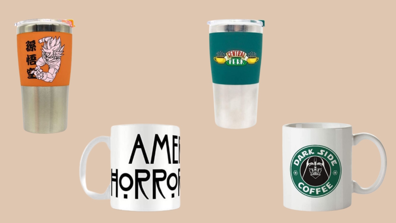 Copos e canecas: garanta opções inspiradas em filmes e séries de sucesso