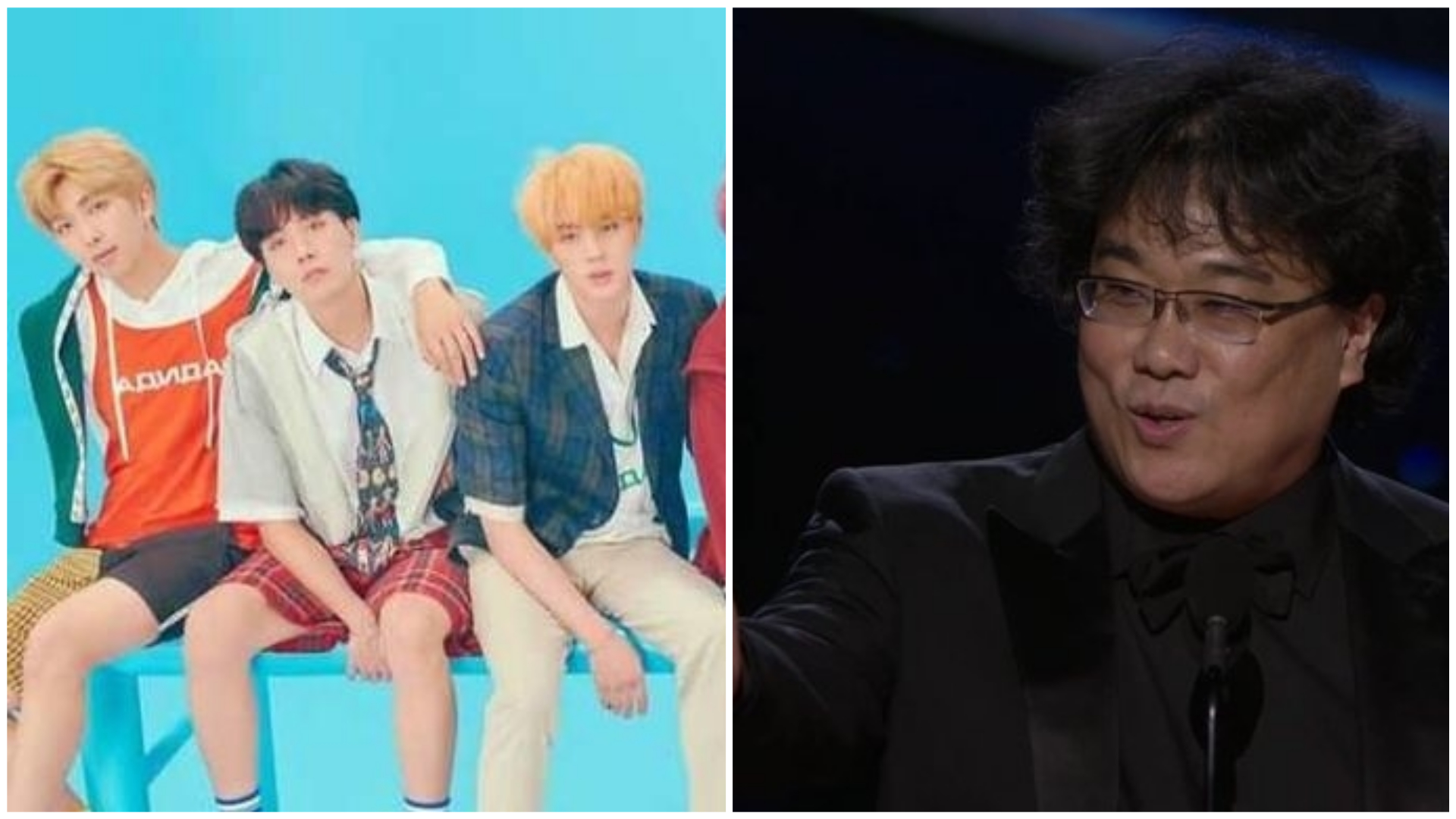 BTS celebra a vitória de Parasita no Oscar 2020