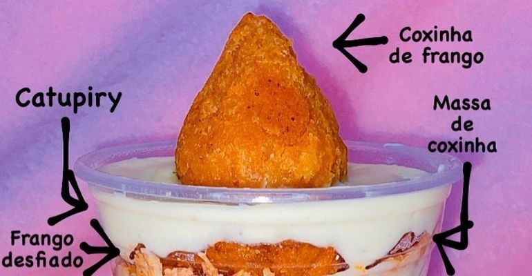 Coxinha de pote faz sucesso entre os amantes de salgados; confira