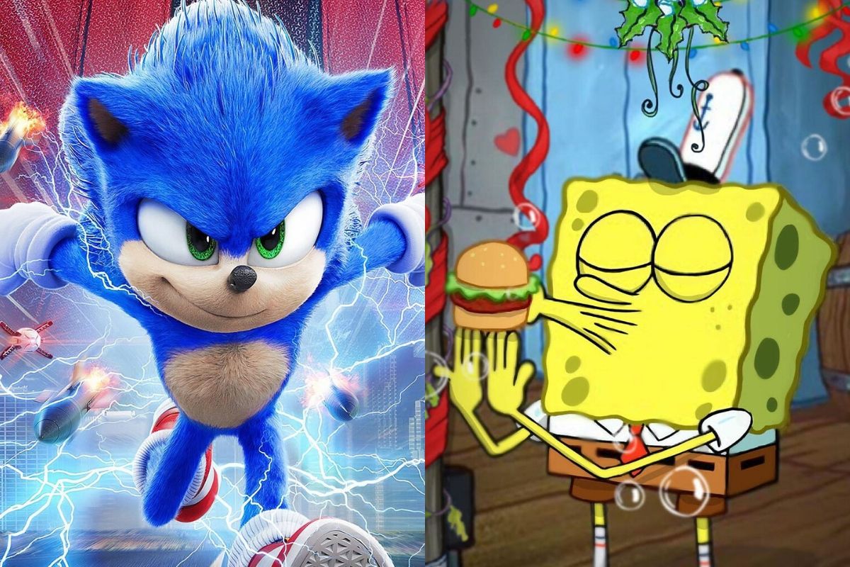 Bob Esponja brinca com polêmica que envolve o visual de Sonic em seu live-action