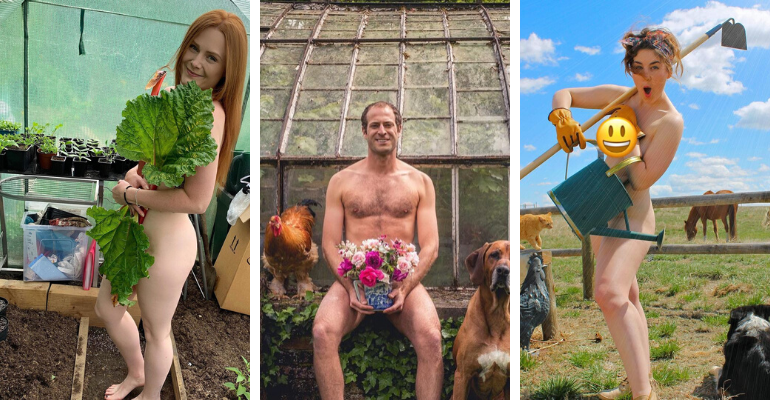 Pessoas ao redor do mundo comemoram o Dia Mundial da Jardinagem Nua
