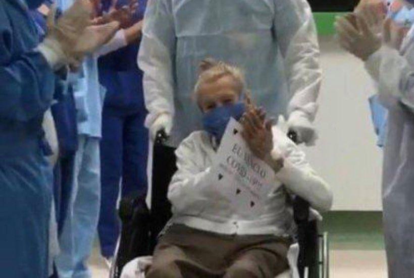 Idosa de 98 anos se recupera do coronavírus após 16 dias de CTI