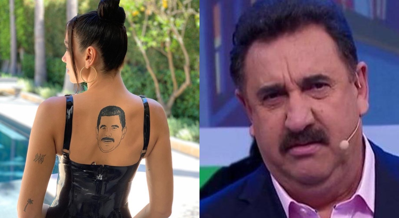 Dua Lipa mostra nova tatuagem e internautas comparam com o apresentador Ratinho