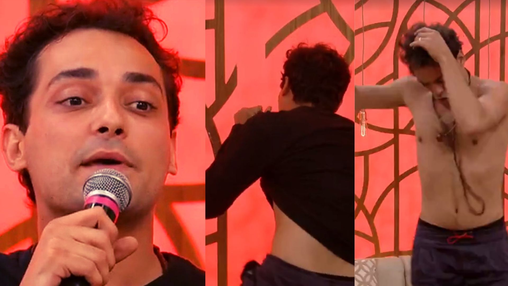 Ao som de Psirico, Eduardo Sterblitch tira a camisa no palco do Encontro e vira assunto na internet; assista
