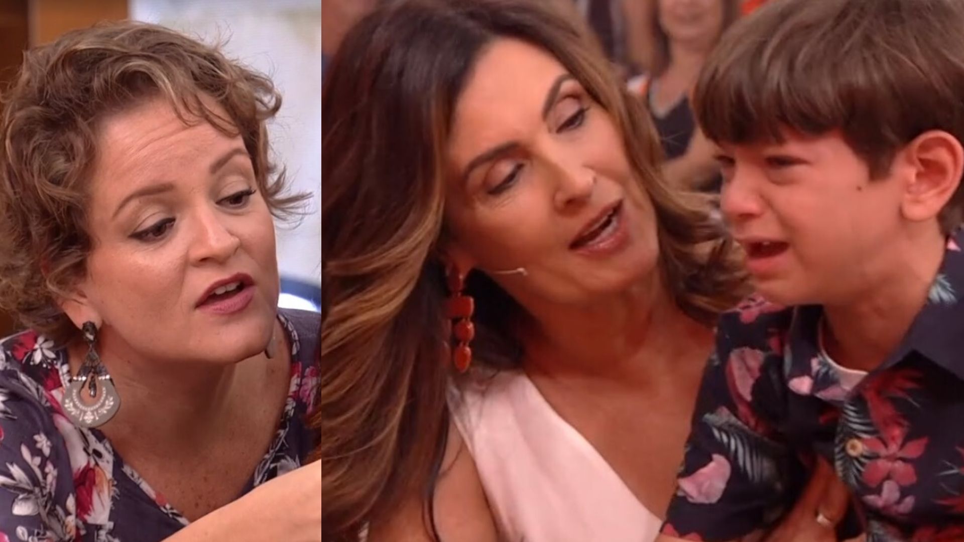 Criança chora de ciúmes da mãe ao vivo no Encontro e internet reage; confira
