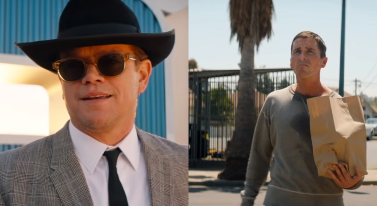 Matt Damon e Christian Bale saem no tapa em trailer de Ford vs Ferrari