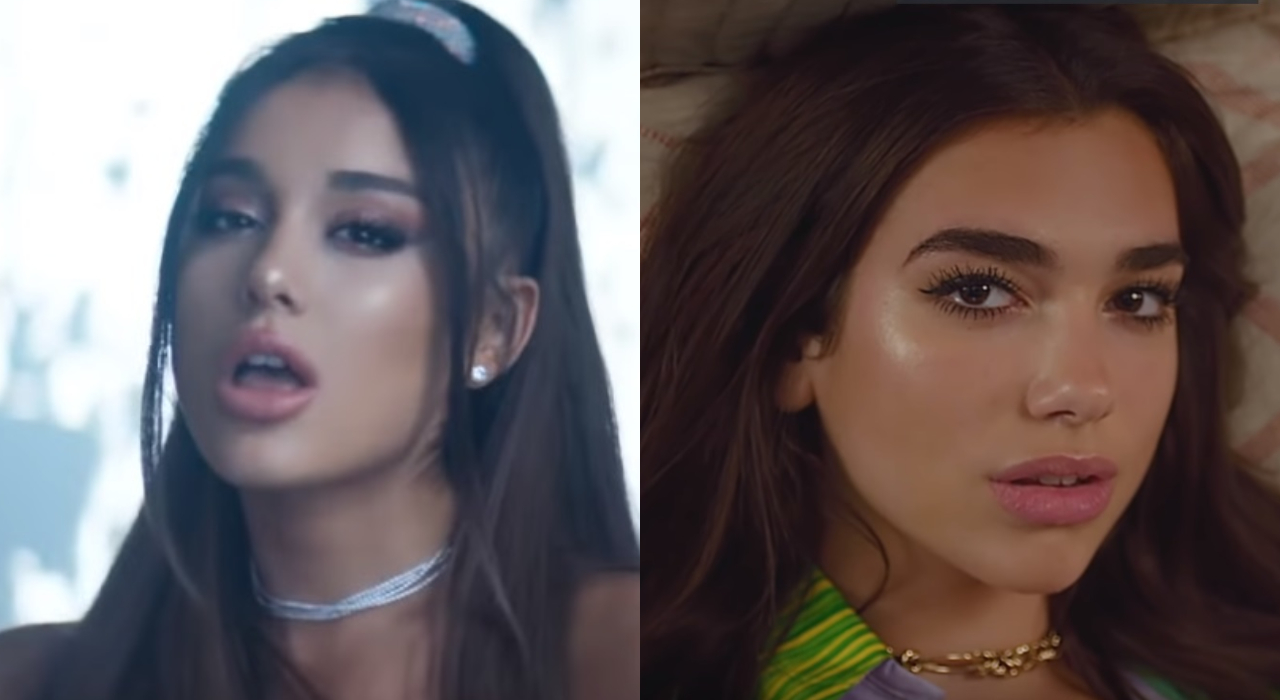Ariana Grande confirma ter gravado com Dua Lipa e explica o motivo da parceria não ter dado certo