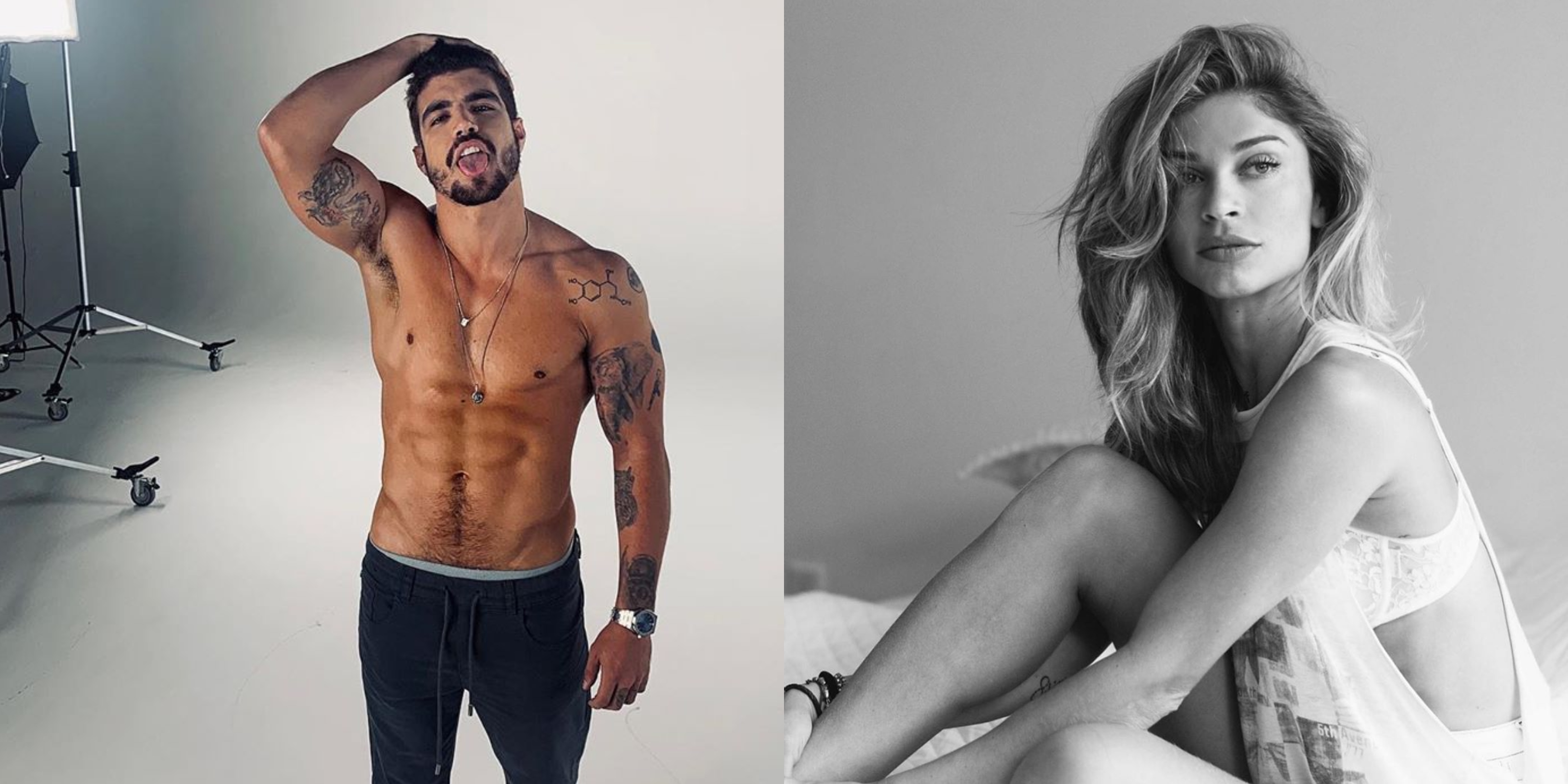 Grazi Massafera e Caio Castro trocam beijos no aniversário de Luciano Huck