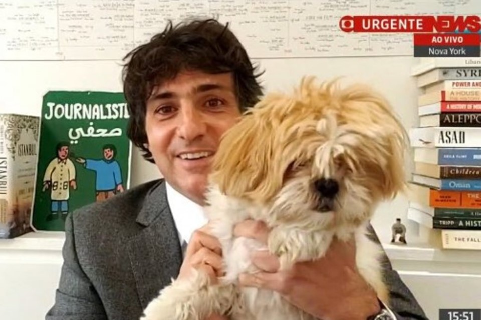 Guga Chacra mostra cachorro ao vivo na Globo News e web reage: “Mesmo tosador”