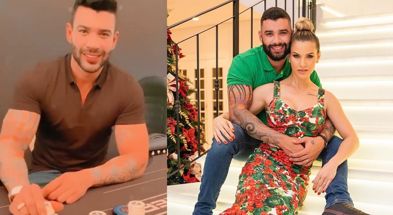 Gusttavo Lima surge com aliança de compromisso e curte foto de Andressa Suita