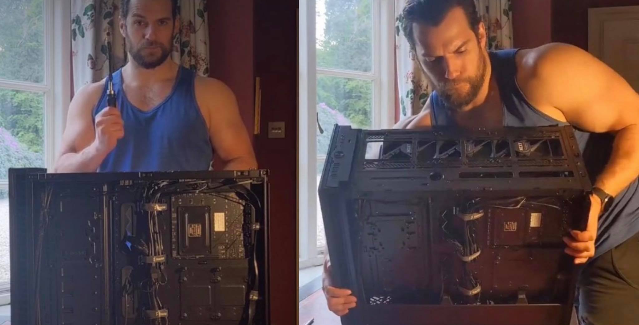 Henry Cavill compartilha vídeo montando PC gamer e movimenta a web: “Só queria jogar com ele”