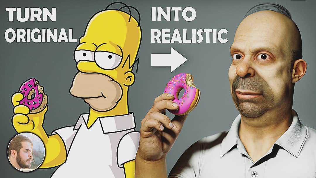 Artista transforma personagens dos Simpsons em pessoas reais