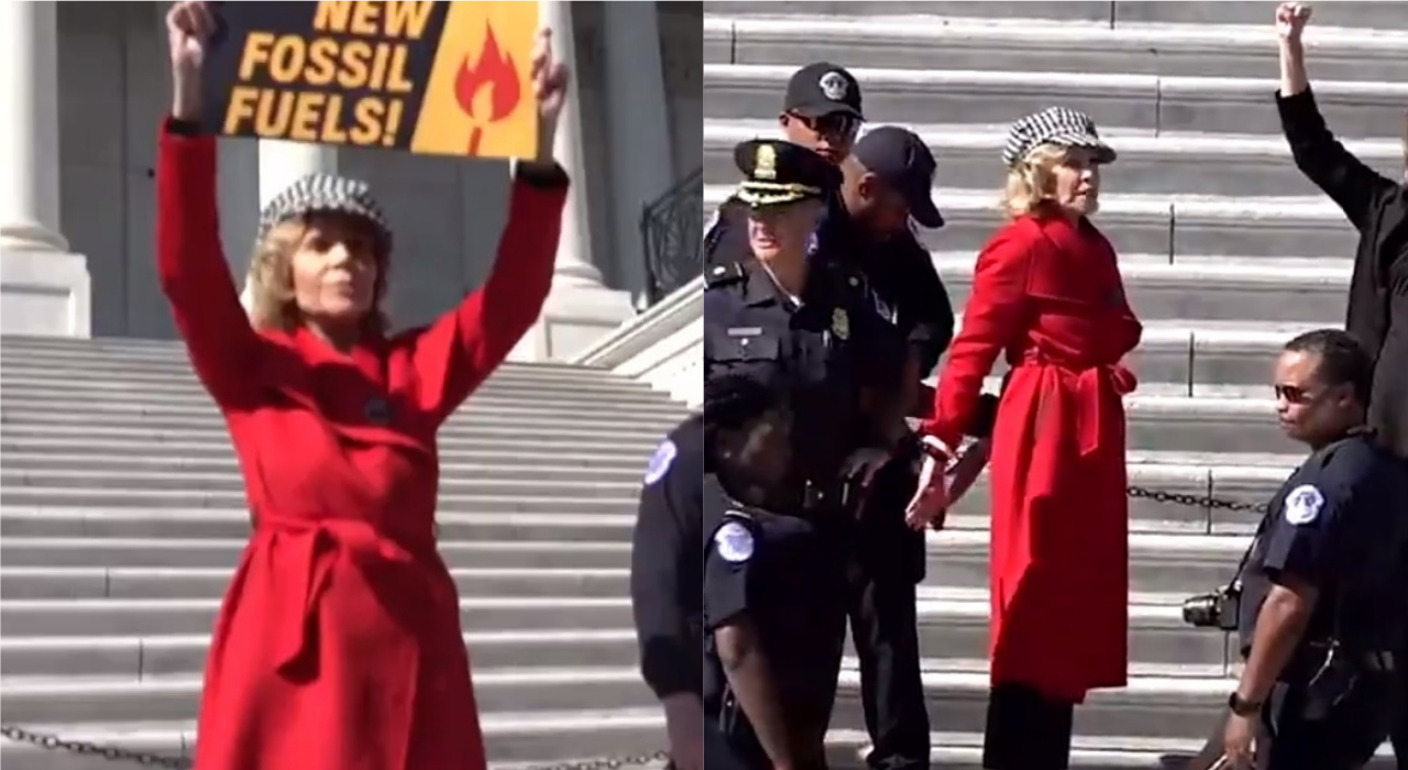 Jane Fonda é presa nos Estados Unidos por protestar contra mudanças climáticas