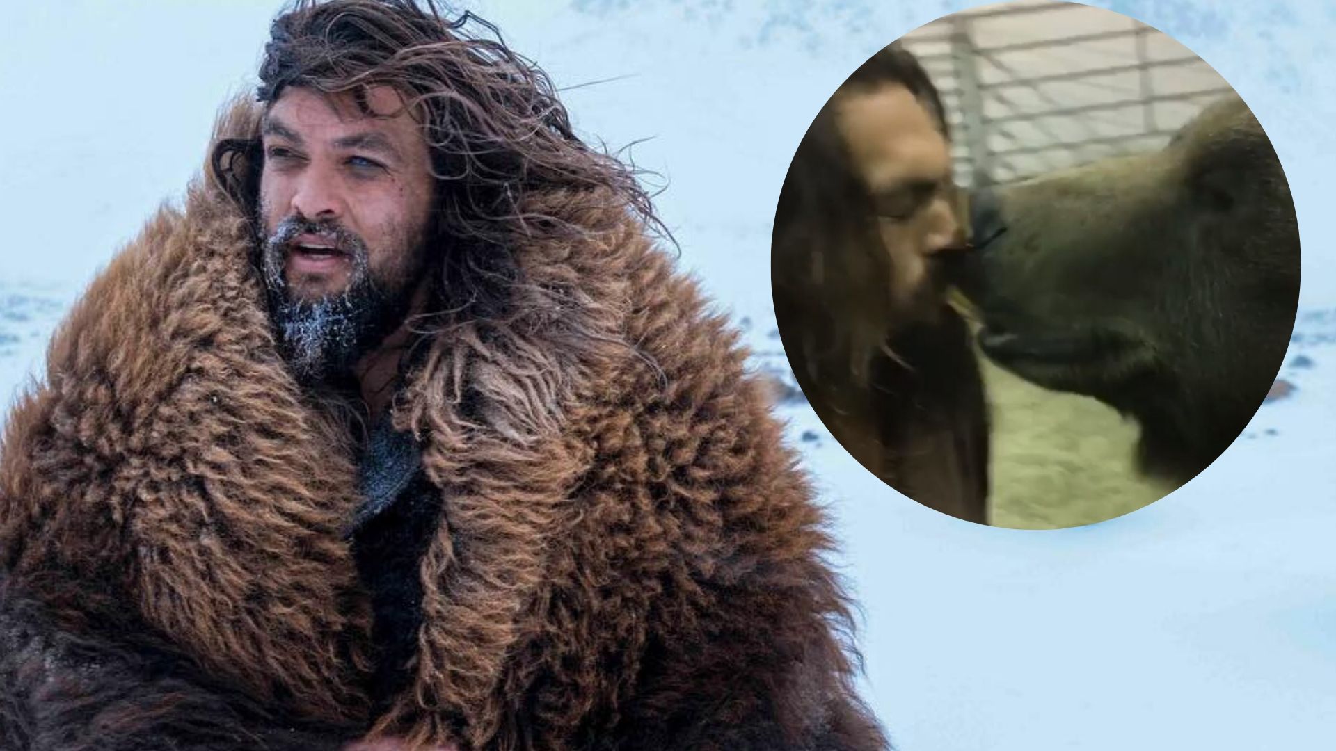 Jason Momoa é criticado por vídeo com urso e PETA pede que ator se recuse a contracenar com animais selvagens