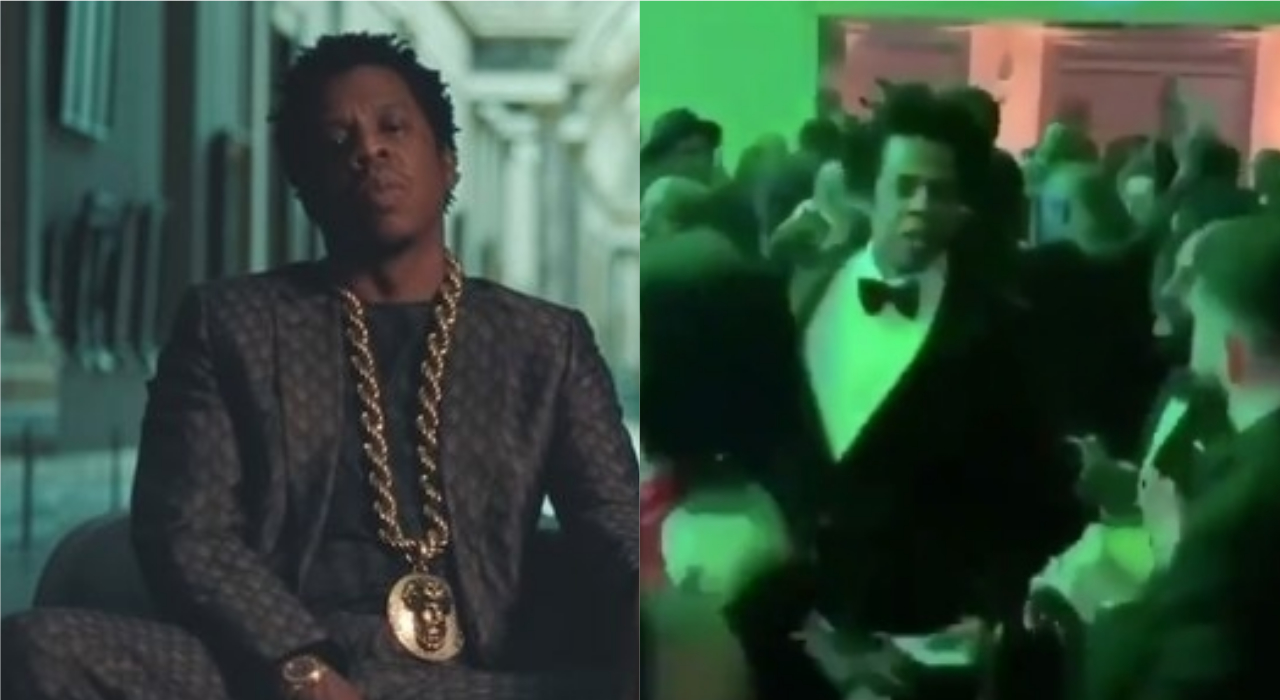 JAY-Z arranca celular da mão de homem que filmava Beyoncé no aniversáro de Diddy