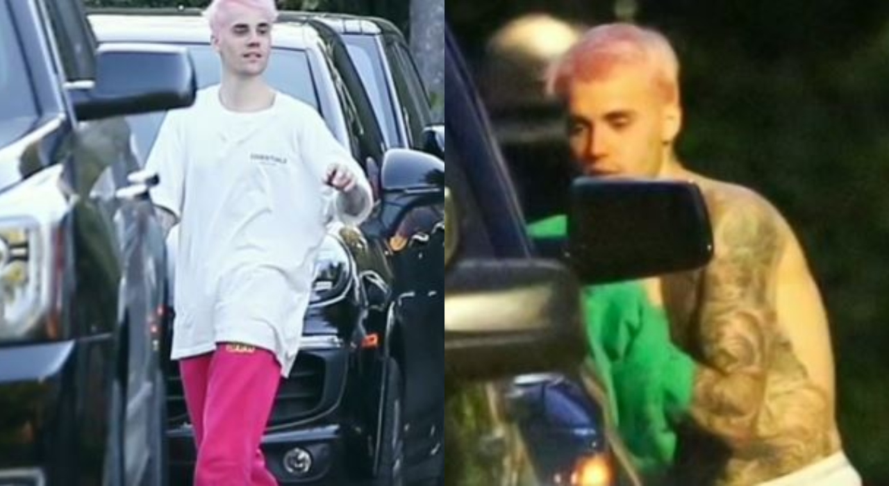Justin Bieber é flagrado com o cabelo rosa e fãs apostam em novo clipe