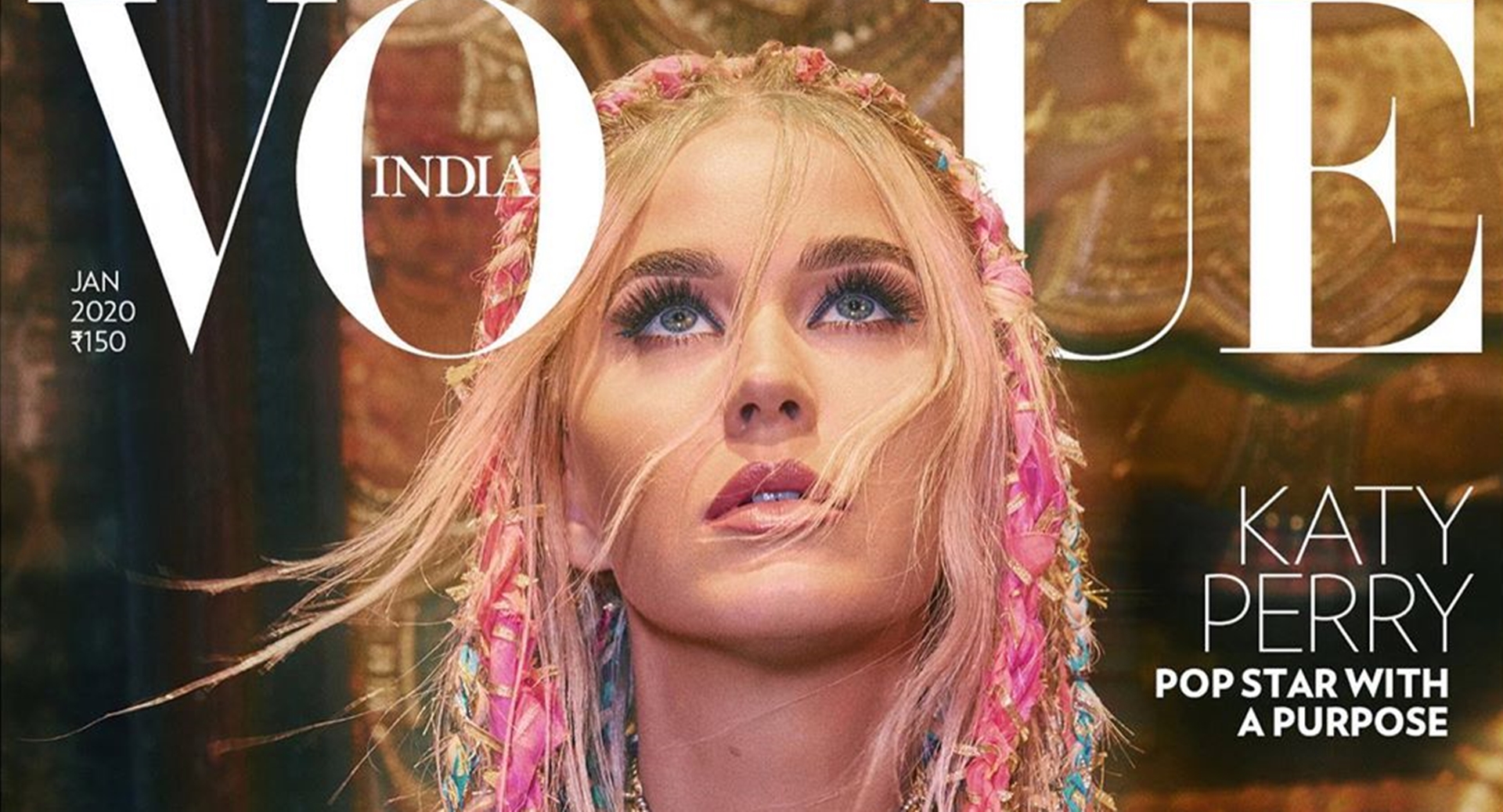 Capa da Vogue Índia, Katy Perry fala sobre depressão e revela que Orlando Bloom ajuda na busca por equilíbrio