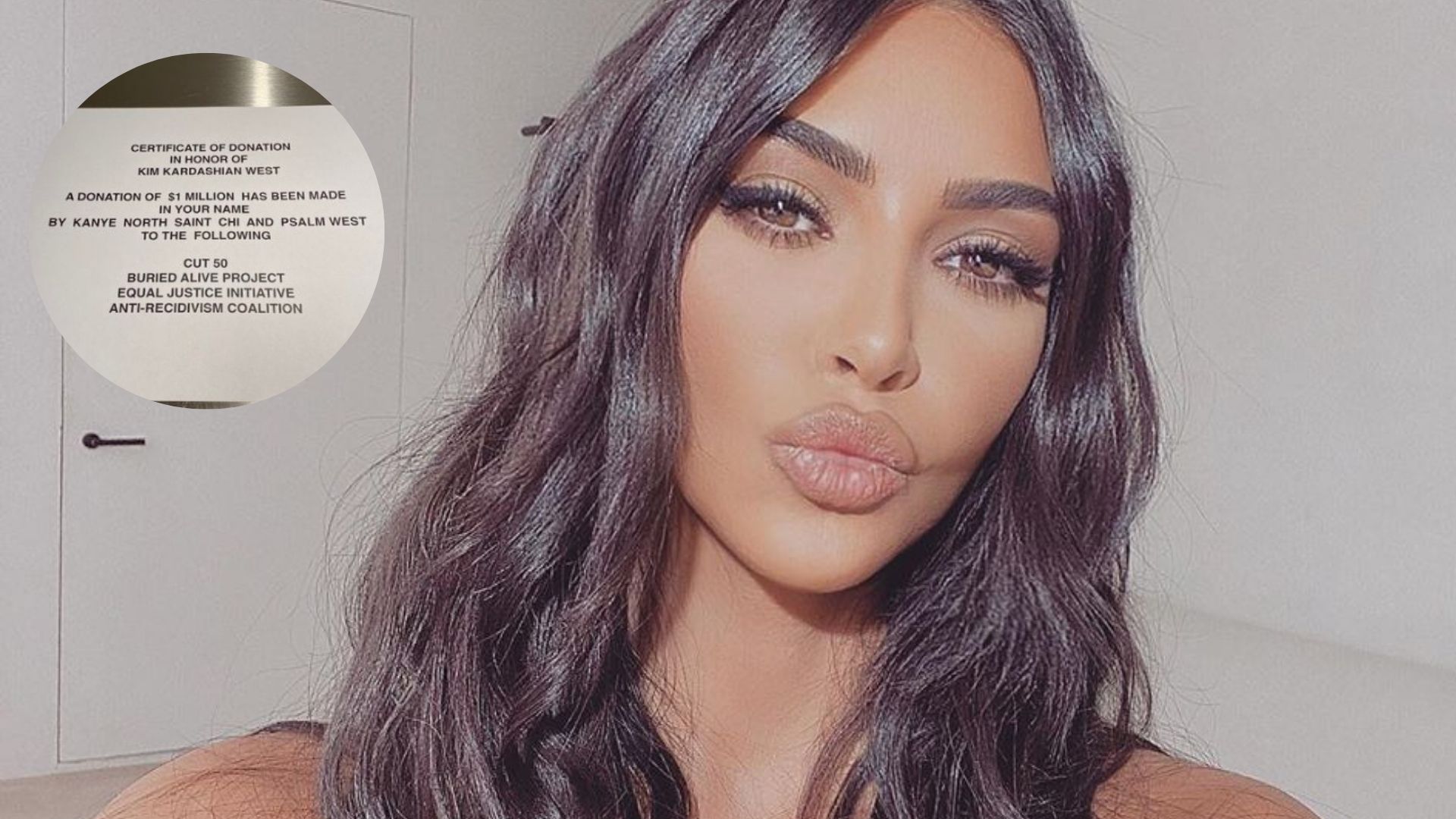 Kim Kardashian agradece Kanye West por doação milionária para ONGs em seu aniversário