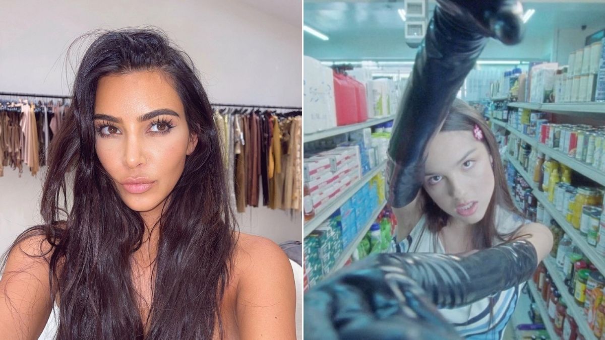 Kim Kardashian diz ser fã de Olivia Rodrigo e filha desmente: “Você nem a ouve”