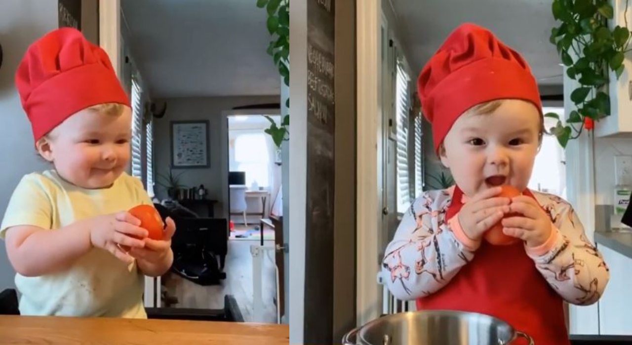 Com 1 ano de vida, bebê ‘chefe de cozinha’ faz sucesso no Instagram; veja