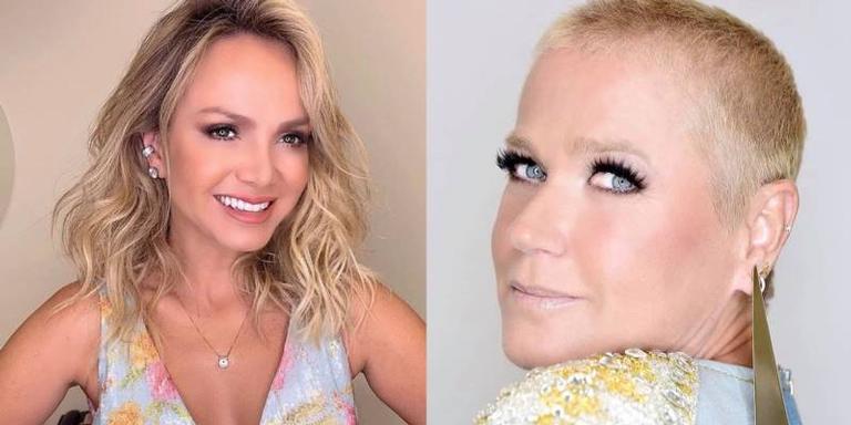 Eliana brinca em bastidores de gravação com Xuxa: ‘A gente é rival mesmo’
