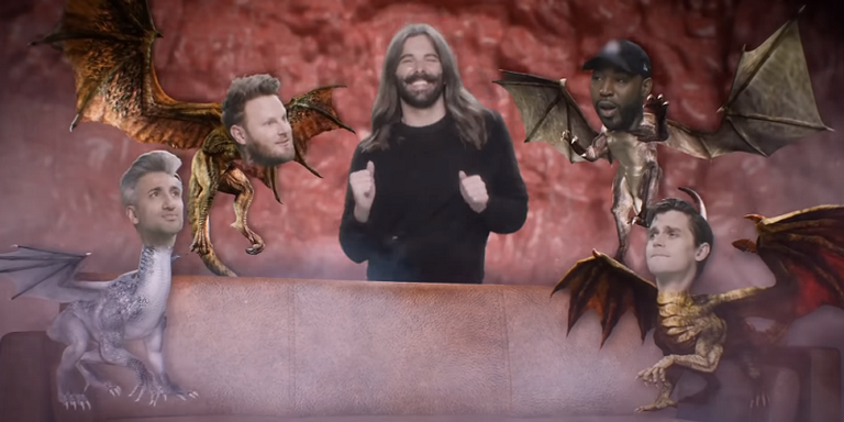 Fab 5 participa do último programa de Jonathan Van Ness sobre ‘Game of Thrones’