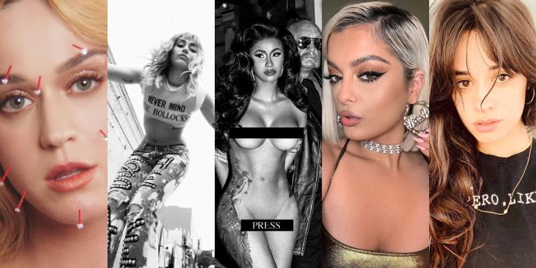 Katy Perry, Miley Cyrus, Cardi B, Bebe Rexha e Camila Cabello estão nos lançamentos desta sexta