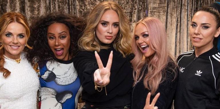 Spice Girls encerra turnê com visita de Adele nos bastidores