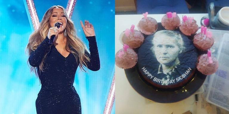 Mulher pede bolo da Mariah Carey, mas ganha um da Marie Curie