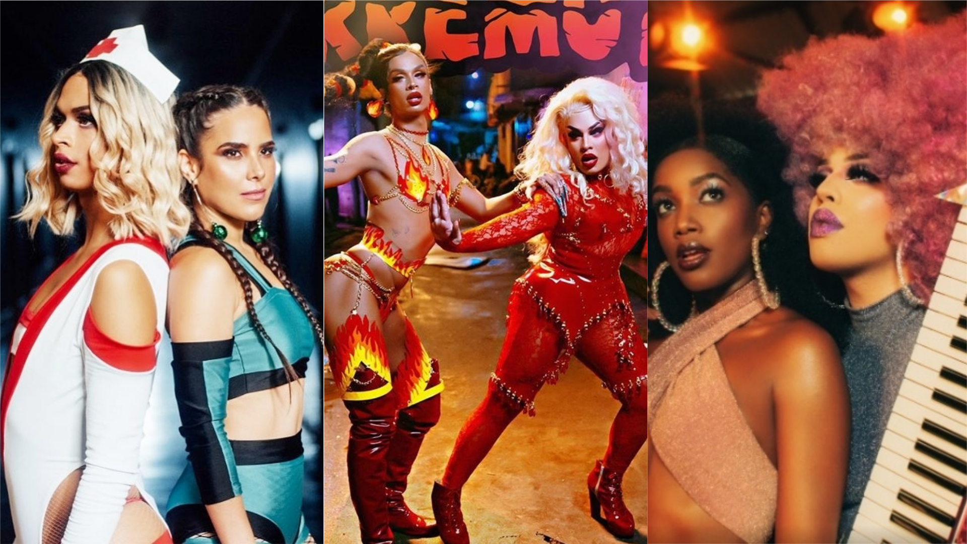 Lia Clark e Gloria Groove lançam clipe de Terremoto, que encerra universo compartilhado com IZA e Wanessa