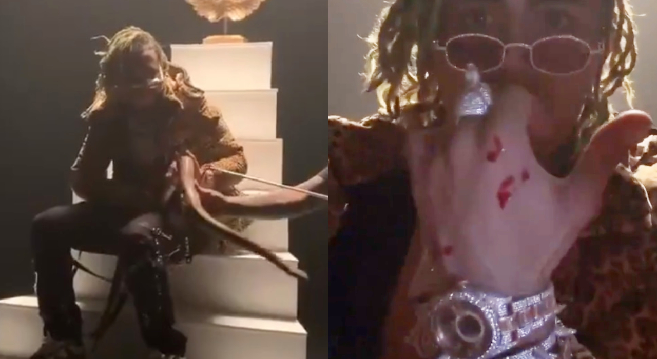 Rapper Lil Pump é mordido por cobra em gravação de clipe: ”Espero que eu não morra”; veja