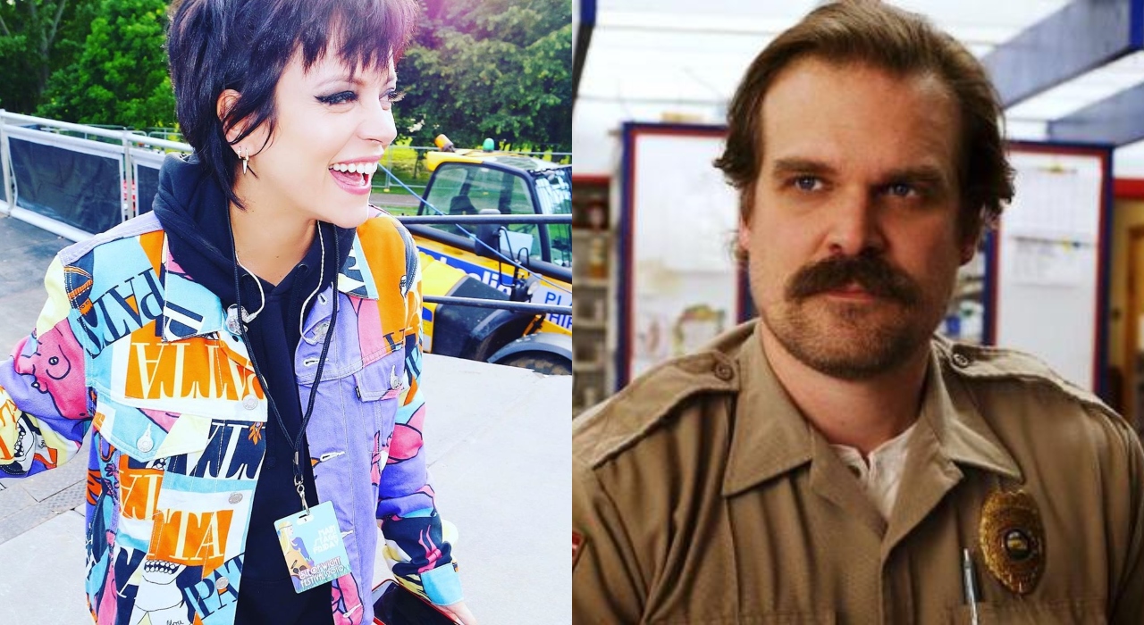 Lily Allen e David Harbour, de Strangers Things, são flagrados aos beijos