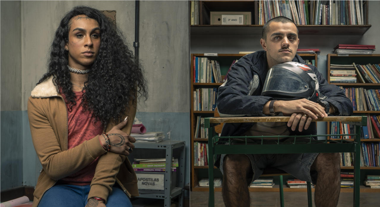 Linn da Quebrada e Felipe Simas são estudantes em Segunda Chamada, nova série da Globo