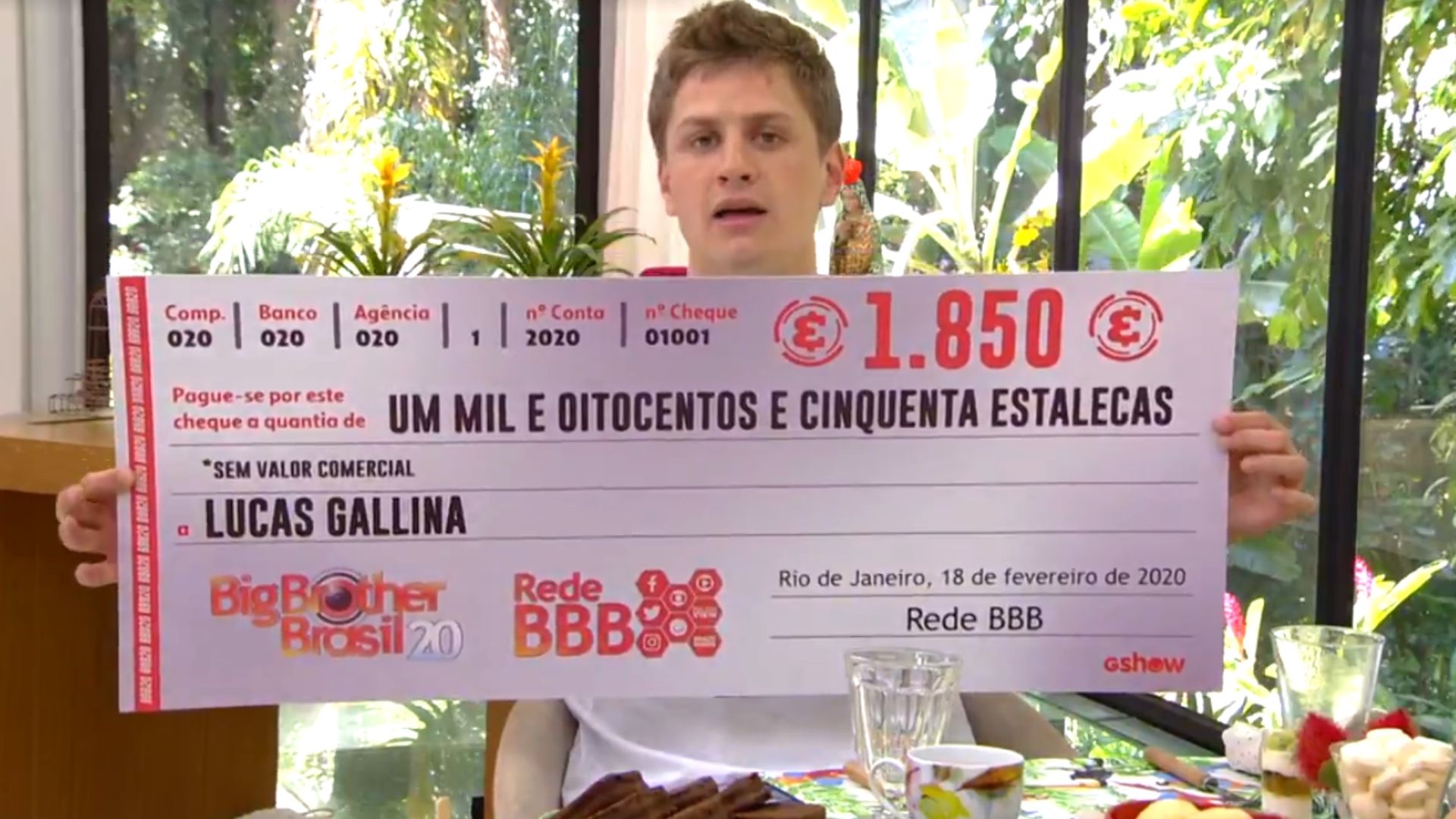 BBB20: Em participação no Mais Você, Lucas revela que pretende usar estalecas para ajudar mulheres com câncer de mama