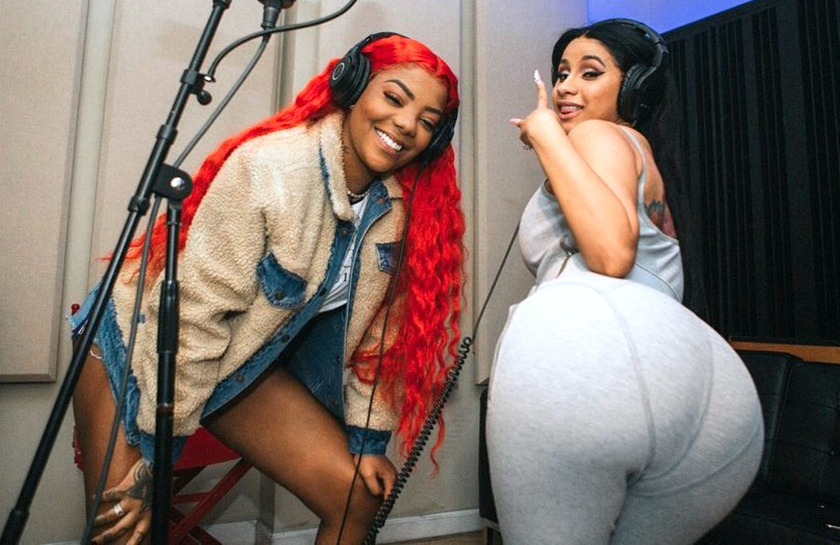 Cardi B compartilha registro de novo encontro com Ludmilla em estúdio de Los Angeles
