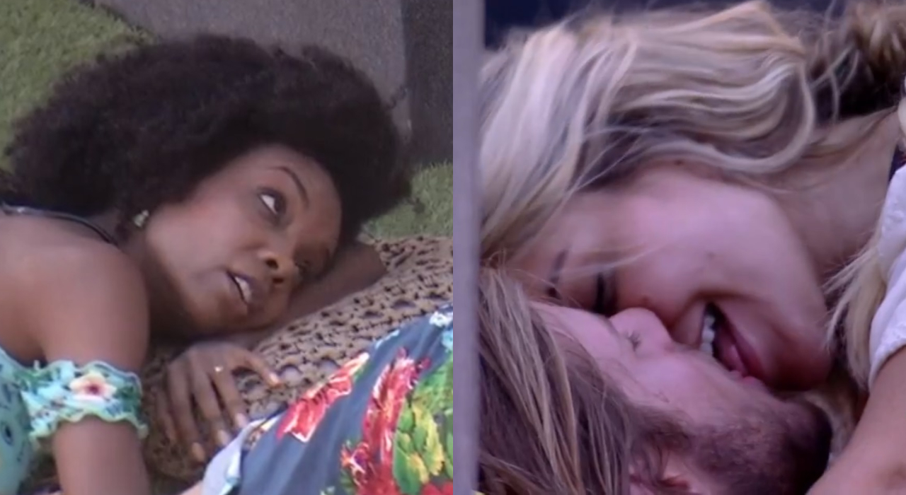 BBB20: Marcela e Daniel se beijam ao lado de Thelma e sister dispara: ‘Não dá para ficar perto de vocês dois’