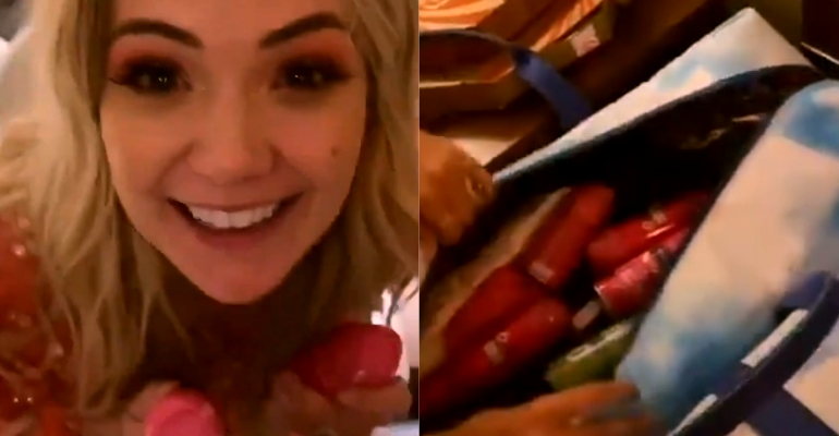 BBB20: Marcela recebe mala recheada por Gizelly com produtos da casa: “Te amo, sua maluca”
